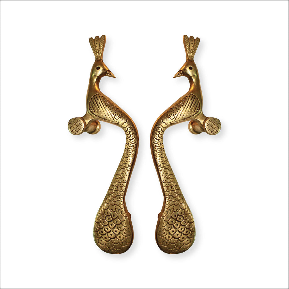Brass Peacock Carving Antique Door Handle/Door Pull Handicrafts Item
