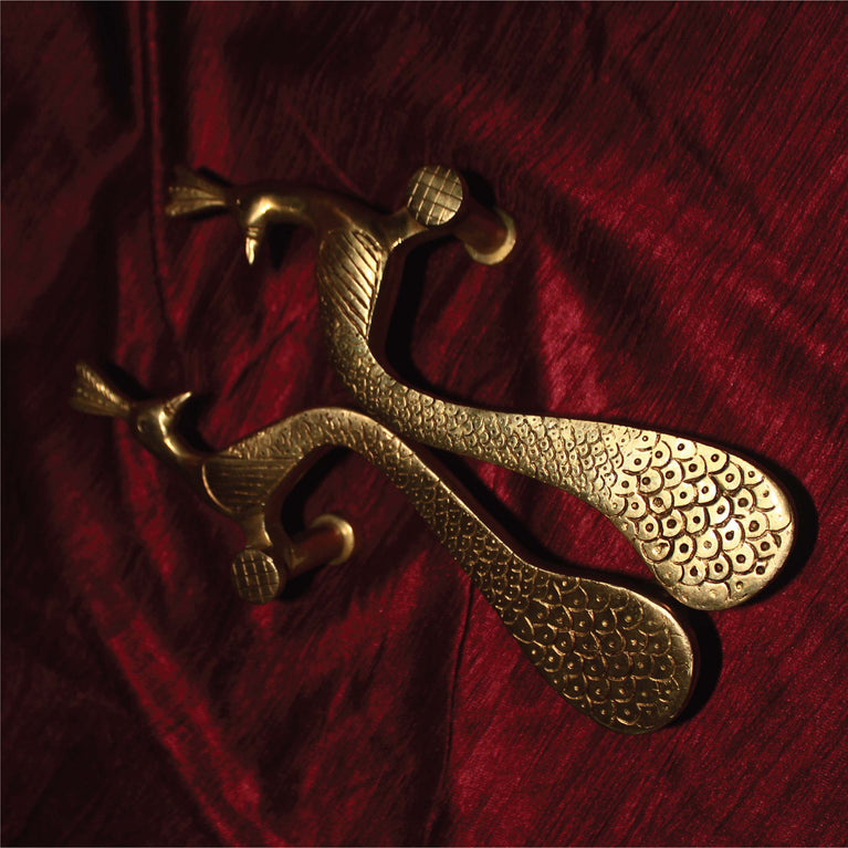 Brass Peacock Carving Antique Door Handle/Door Pull Handicrafts Item